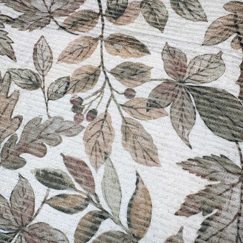 Rachel Zoe Table Runner Leaf Print 16” x 90” - Picture 10 of 12